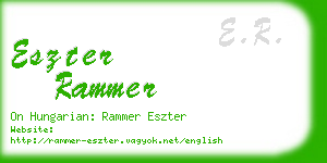 eszter rammer business card